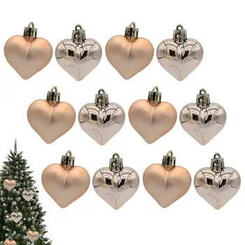Украшения для рождественских шаров в форме сердца, украшения для Рождественской елки, украшения для вечеринок и подарки на годовщину свадьбы