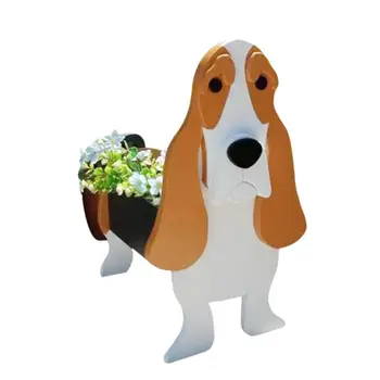 Садовые горшки в форме собаки, кашпо для животных, горшки для растений, кашпо для цветов в форме животных, милые собачьи растения, держатель контейнера для садовых цветов