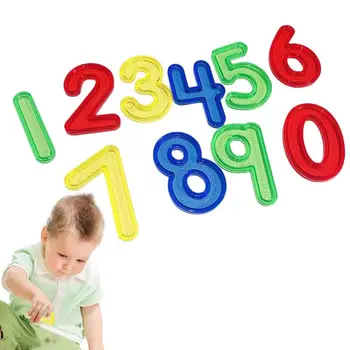 Прозрачные Цифры для детей, игрушка для изучения чисел, Математическая игра для детей, Красочные Цифры, Математическая игрушка, Игрушки для подсчета Монтессори для
