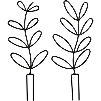 решетка для растений в форме листа из 2шт, Устойчивая к коррозии, для вьющихся растений, Небольшая Садовая решетка для поддержки вьющихся растений