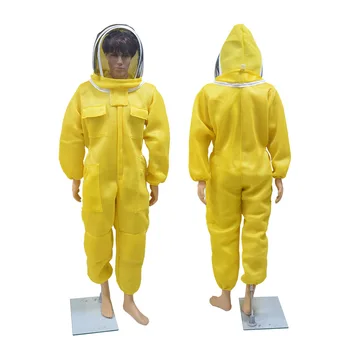 Желтый 3D костюм пчелы с дышащей сеткой, костюм от пчелы, полный комплект из цельного костюма пчелы, специальный костюм от пчелы, костюм от пчелы