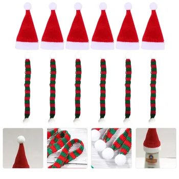 Рождественская мини-шляпа ручной работы, шарф, елочные украшения, рождественские принадлежности Lolly Pops