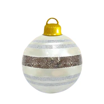 60 см Рождественский надувной шар, Декоративный шар из ПВХ, Красочное украшение для Рождественской вечеринки на открытом воздухе для дома, сада, двора