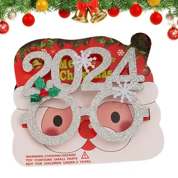 Рождественская оправа для очков Праздничная Рождественская вечеринка Украшения в оправах для очков Забавные очки Рождественский костюм Очки